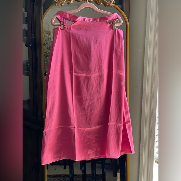NWOT WeWoreWhat Cut Out Midi Skirt in Hot Pink Size Large Barbiecore - Picture 1 of 5